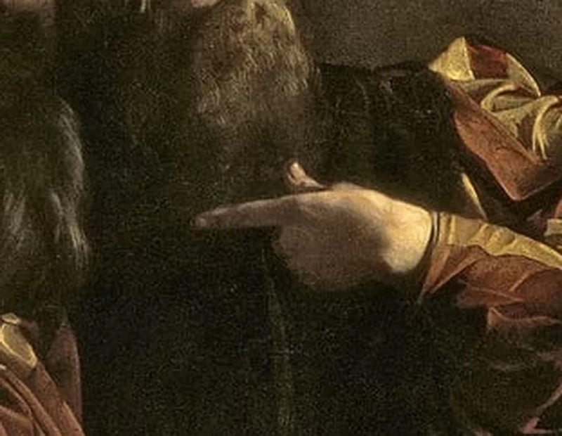 Mano - La chiamata di Matteo, Cappella Contarelli, San Luigi dei Francesi, Roma